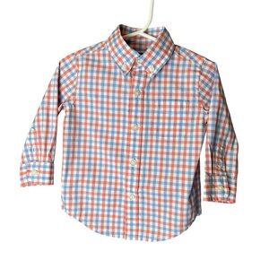 Janie and Jack Easter Checker Plaid Button Shirt 12-18M